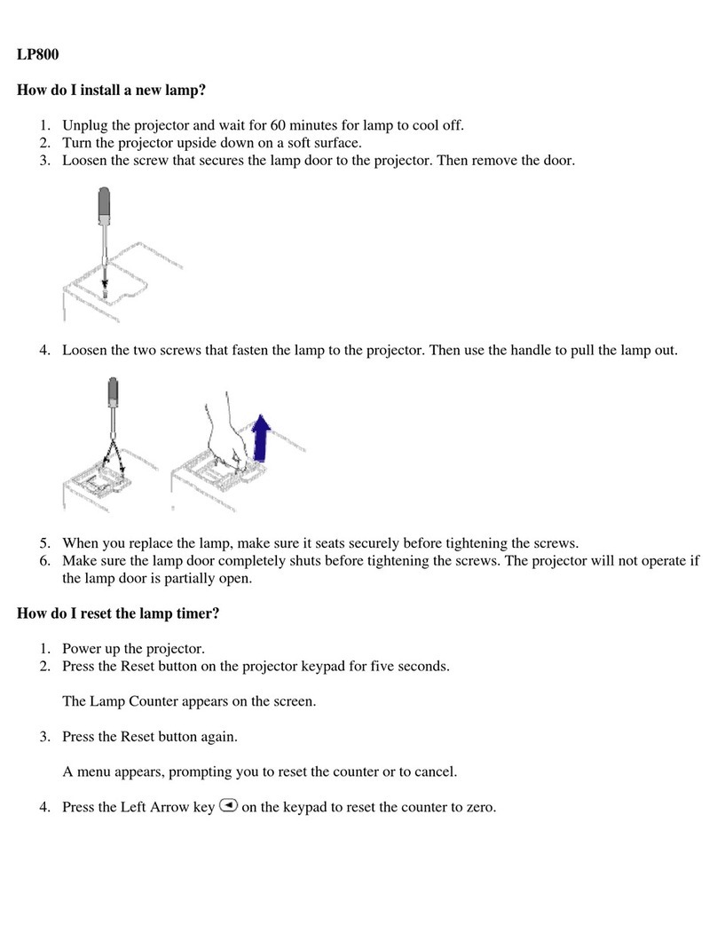 InFocus LP800 Replacement guide