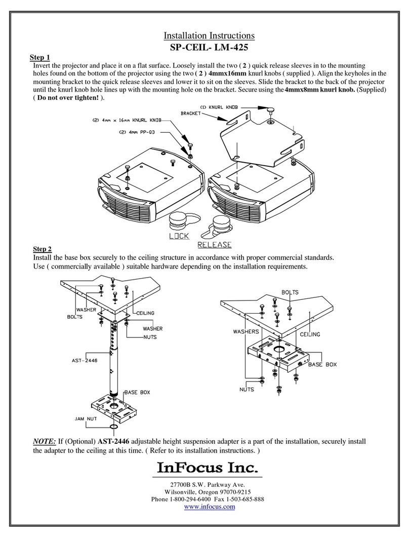 InFocus LP 425 LiteMount User manual