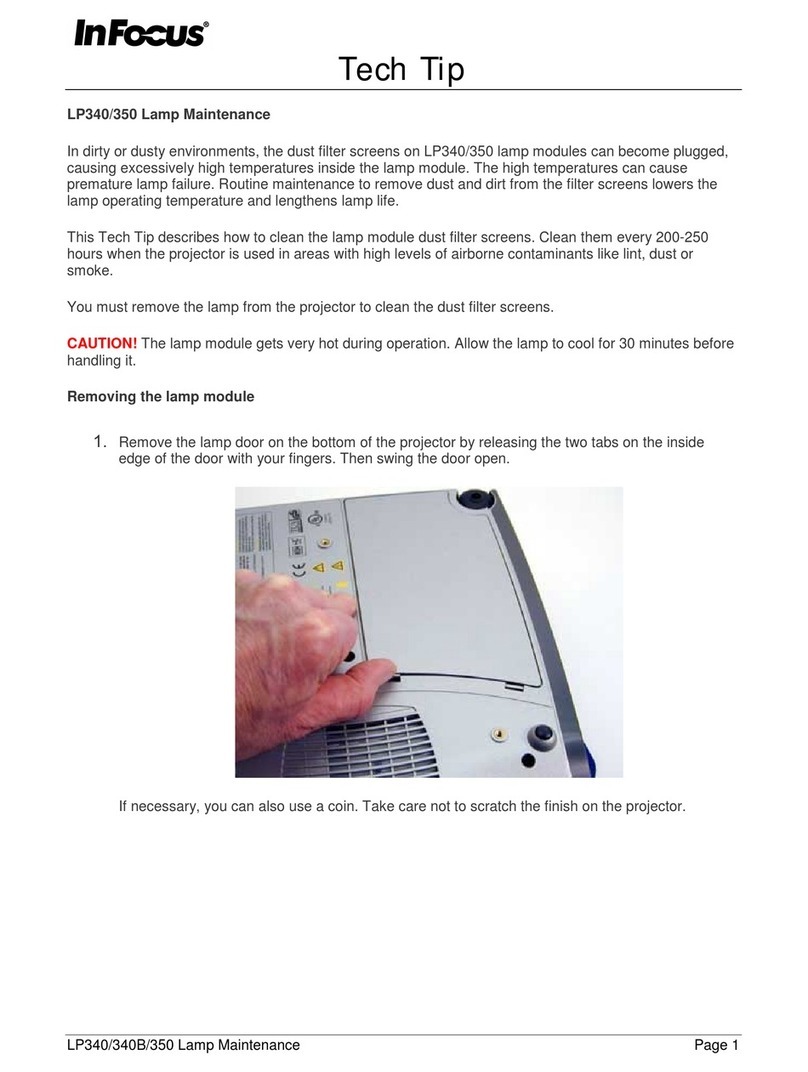 InFocus LP340 Maintenance Guide