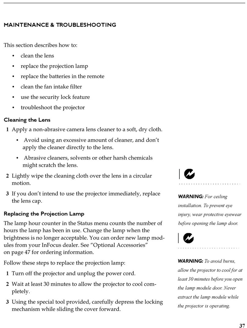 InFocus LP630 Operating instructions