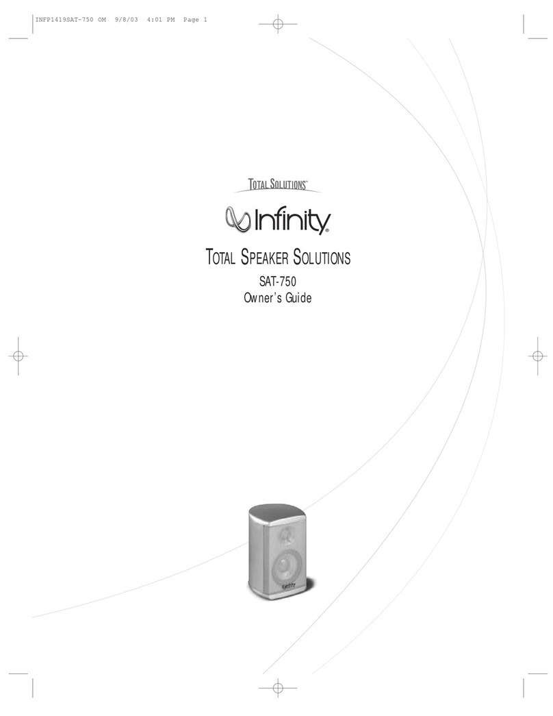 Infinity SAT-750 owner's guide