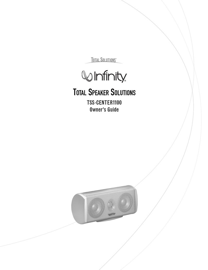 Infinity Total Solutions TSS-Center1100 User manual