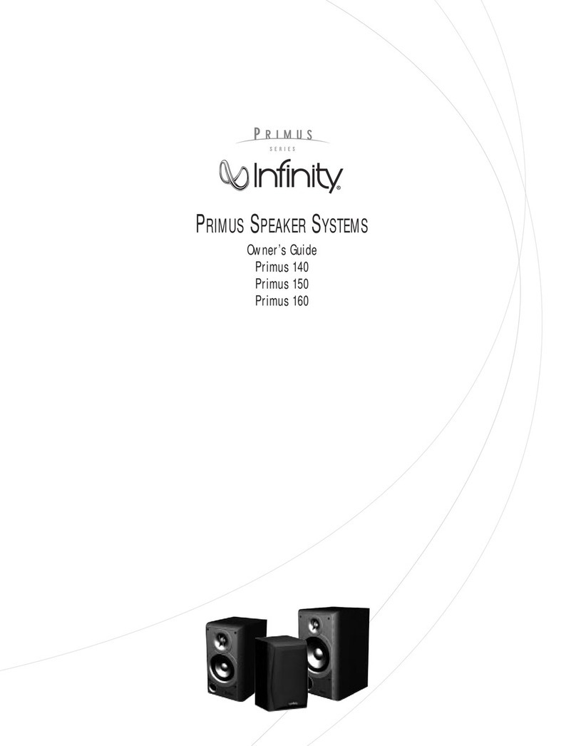 Infinity Primus Series Primus 140 owner's guide