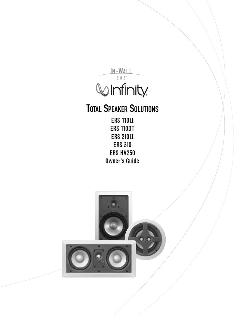 Infinity ERS 110DT User manual
