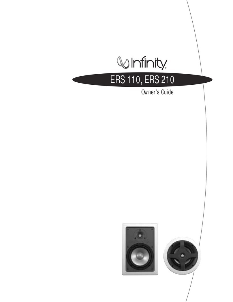 Infinity ERS 110 User manual