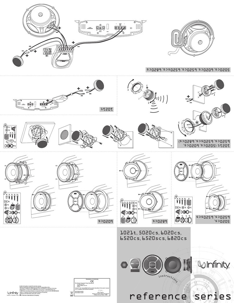 Infinity Reference 1021t User manual Infinity Reference 1021t User manual