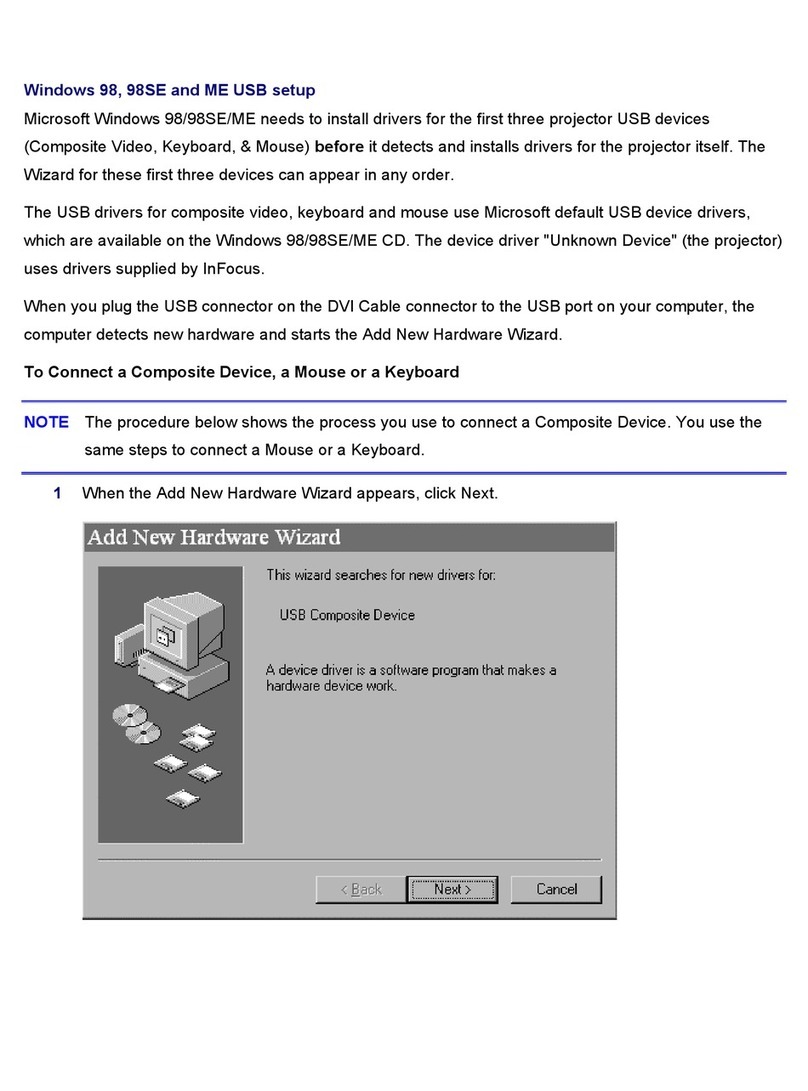 InFocus SP7205 Quick start guide