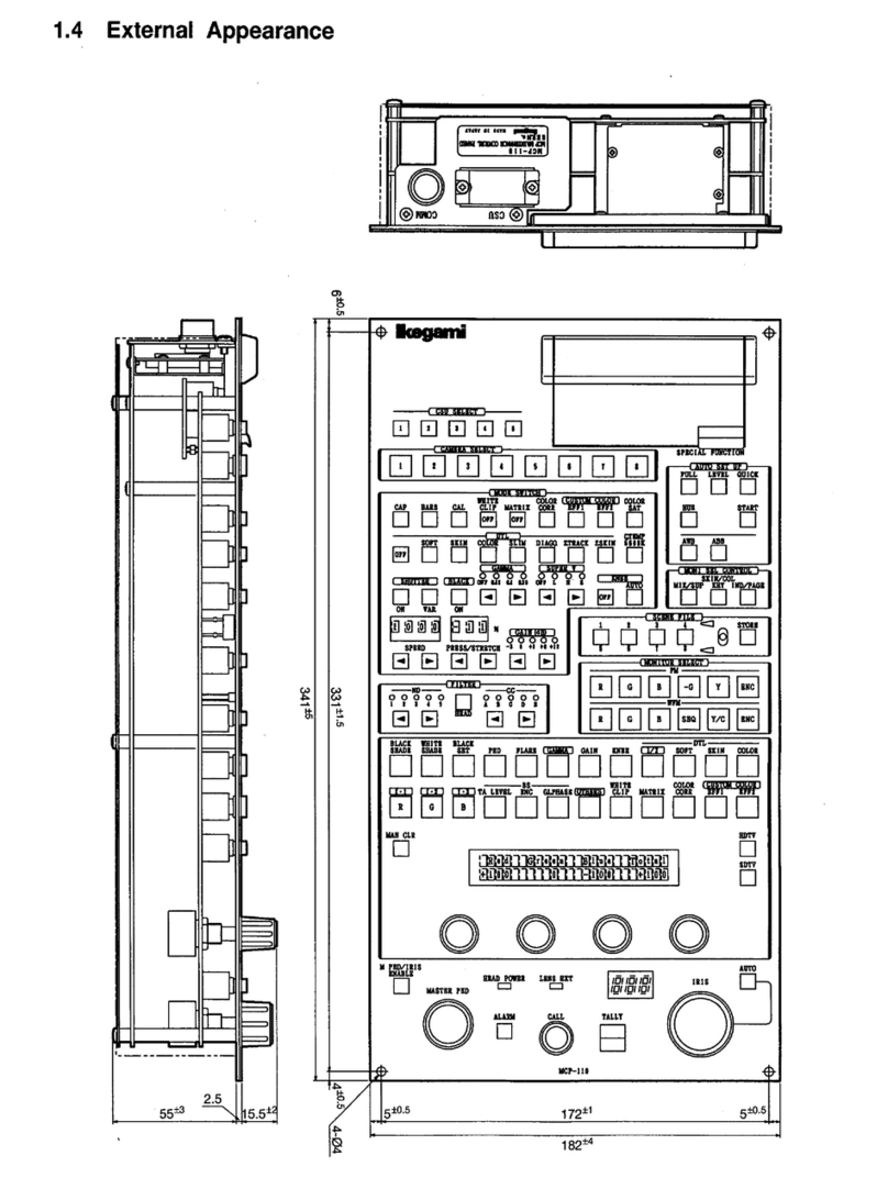 Ikegami MCP110 supplementary guide