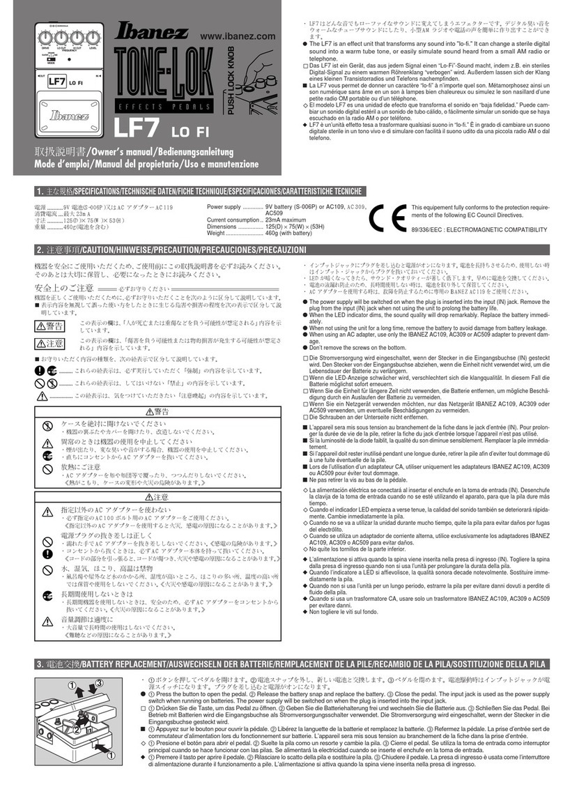 Ibanez LF7 User manual Ibanez LF7 User manual