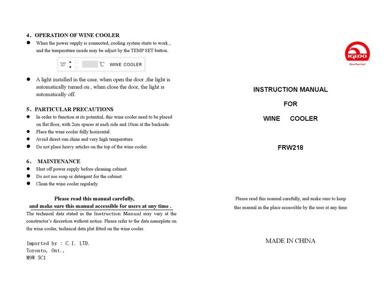 Igloo FRW218 User manual