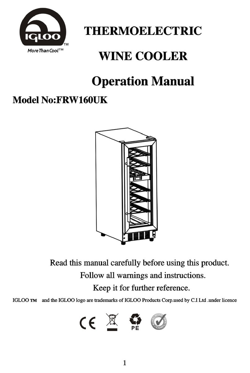 Igloo FRW160UK Operation manual