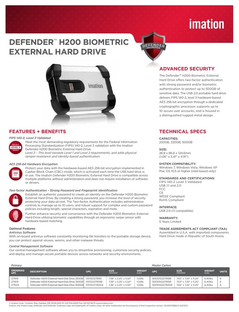 Imation defender H200 +BIO Specifications