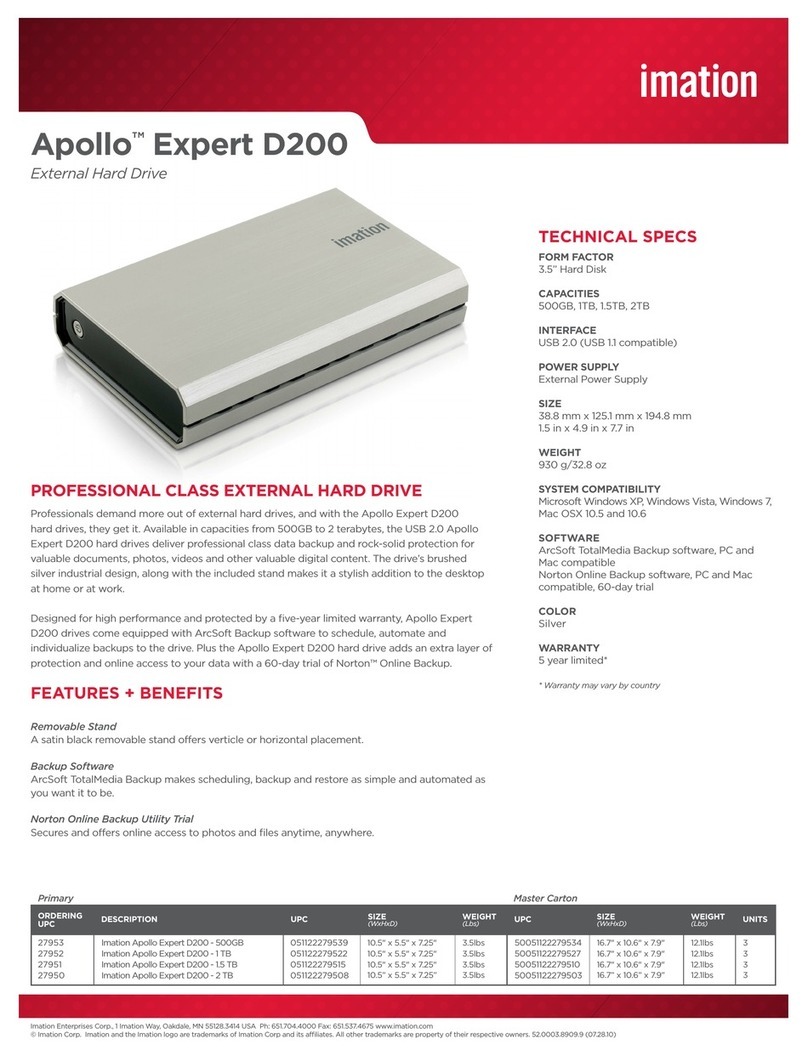 Imation Apollo Expert 1.5TB User manual