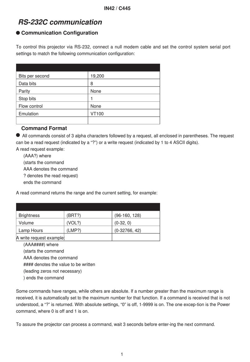 InFocus IN42 Use and care manual