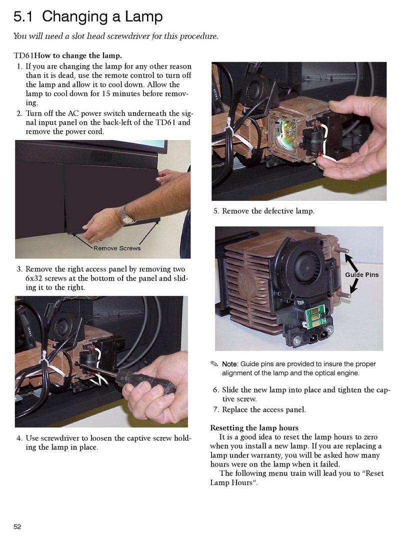 InFocus TD61 Replacement instructions
