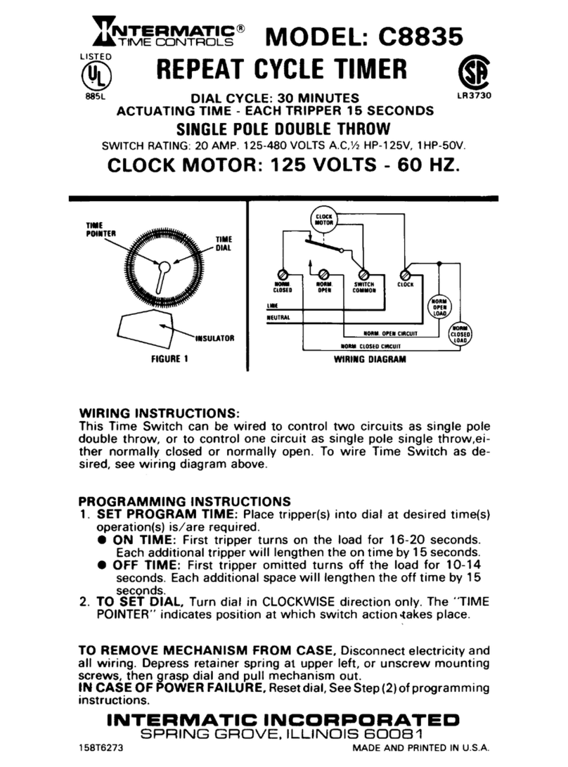 Intermatic C8835 supplementary guide