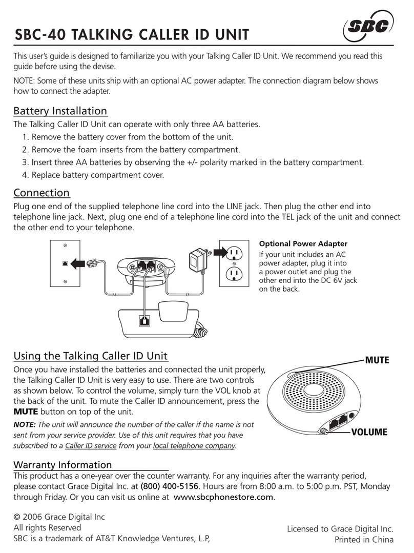 SBC SBC-40 User manual