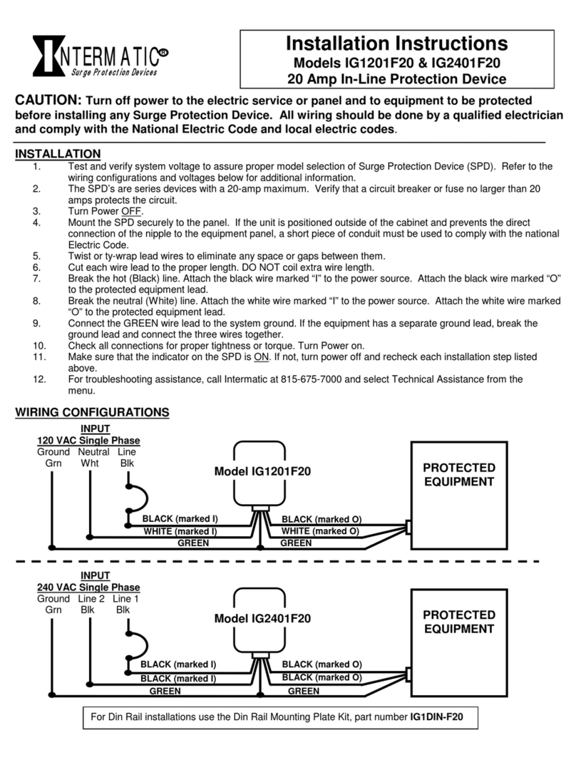 Intermatic IG1201F20 installation instructions Intermatic IG1201F20 installation instructions
