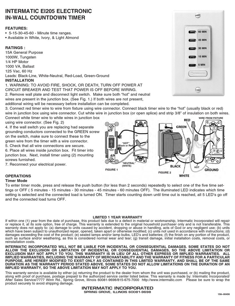 Intermatic EI205 supplementary guide