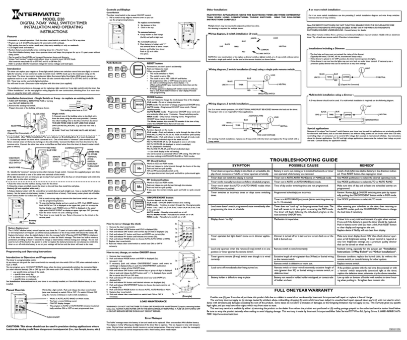 Intermatic EI20 User manual