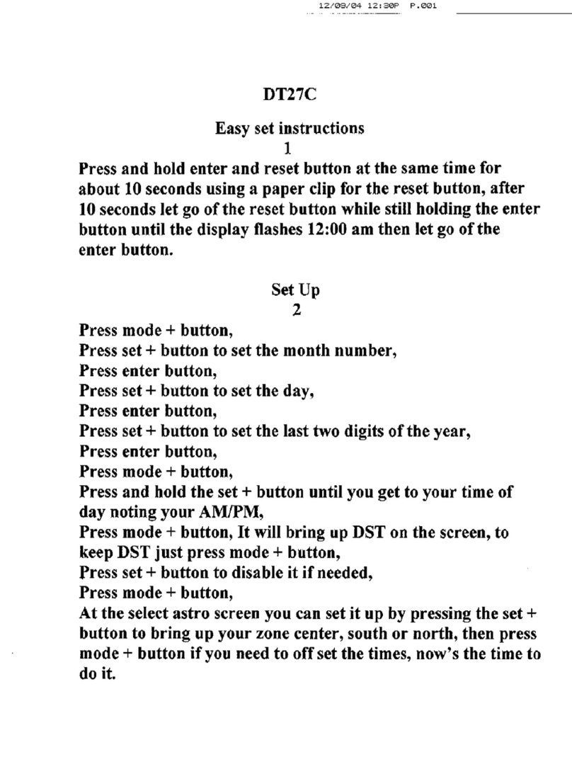Intermatic DT27C User manual
