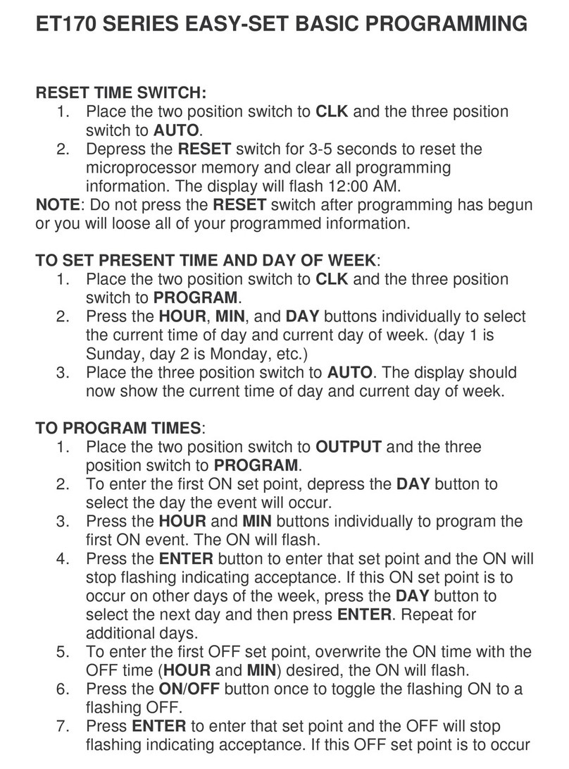 Intermatic ET170 SERIES Owner's manual