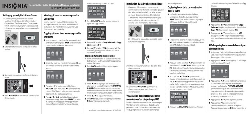 Insignia NS-DPF8WW-09 Setup guide