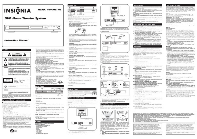 Insignia IS-HTIB101 User manual