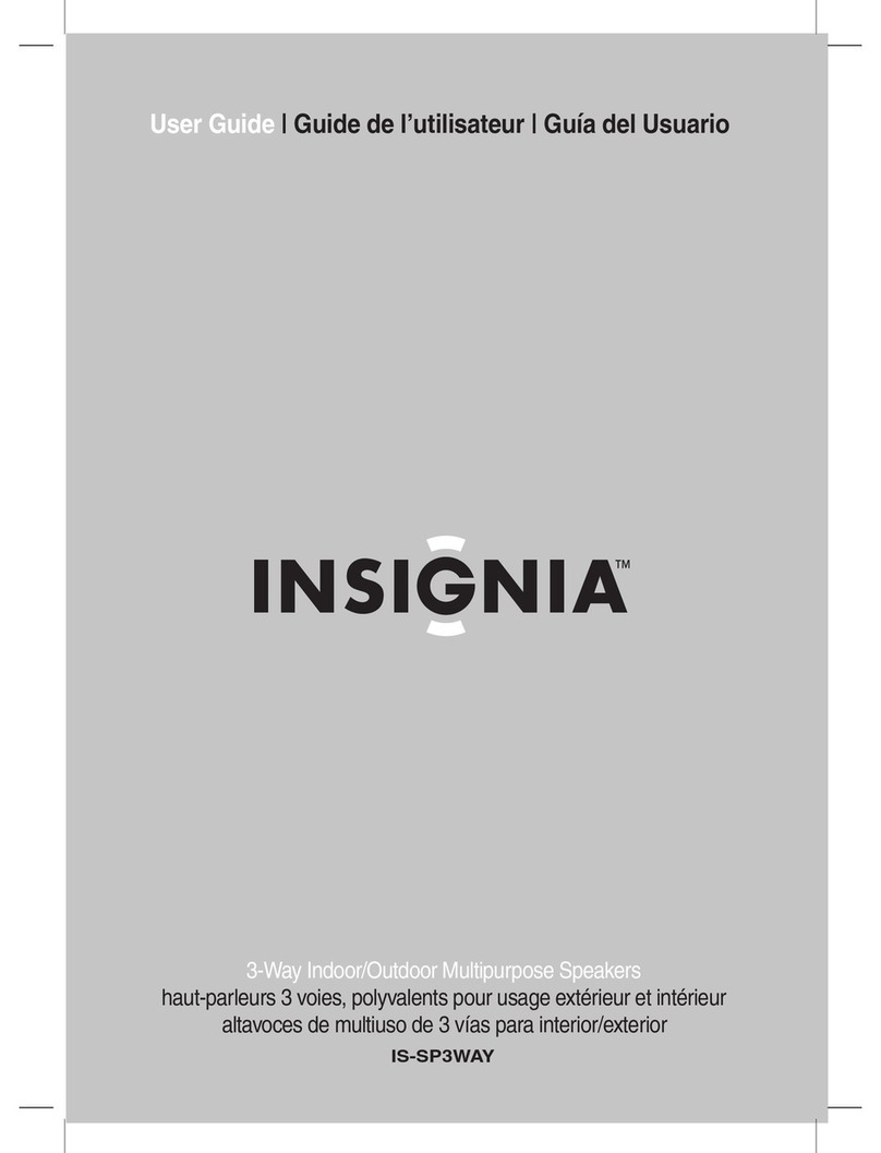 Insignia IS-SP3WAY - Left / Right CH Speakers User manual
