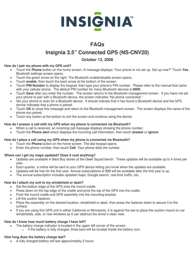 Insignia NS-CNV20 - Automotive GPS Receiver Faqs