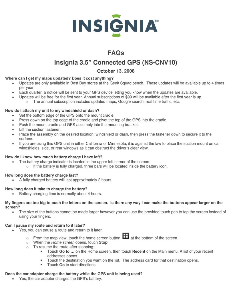 Insignia NS-CNV10 - Automotive GPS Receiver Faqs