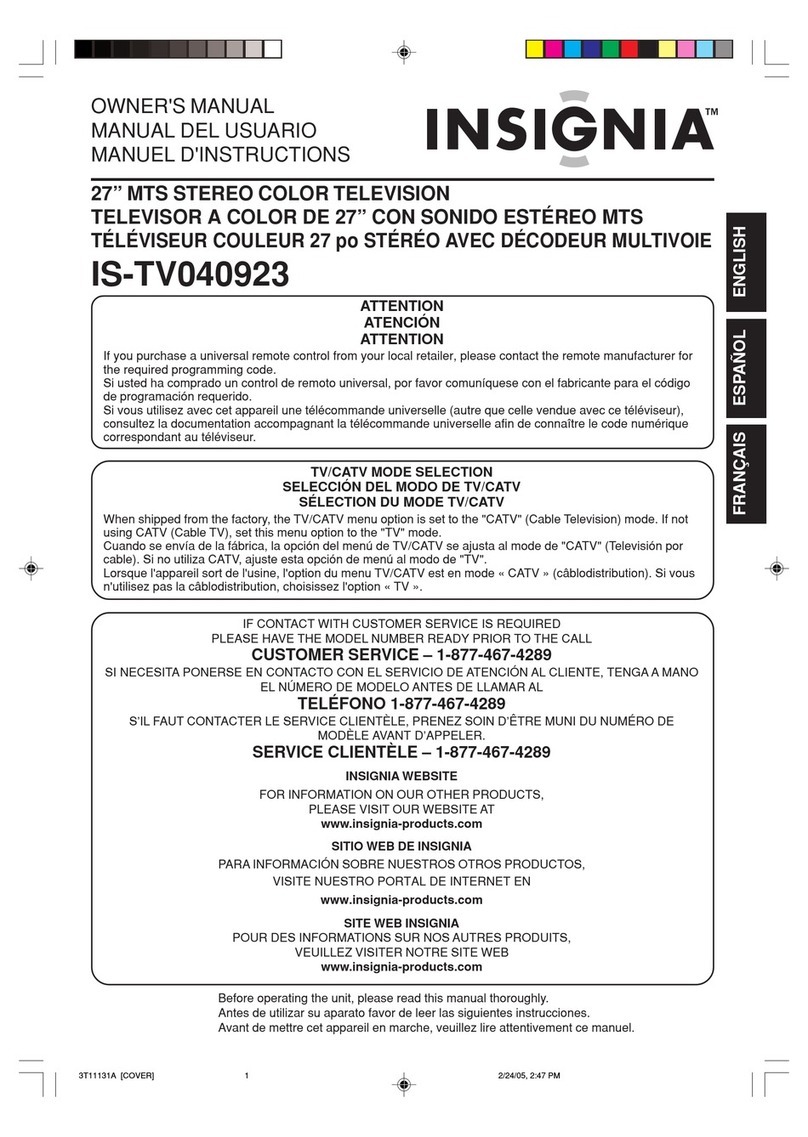Insignia IS-TV040923 User manual