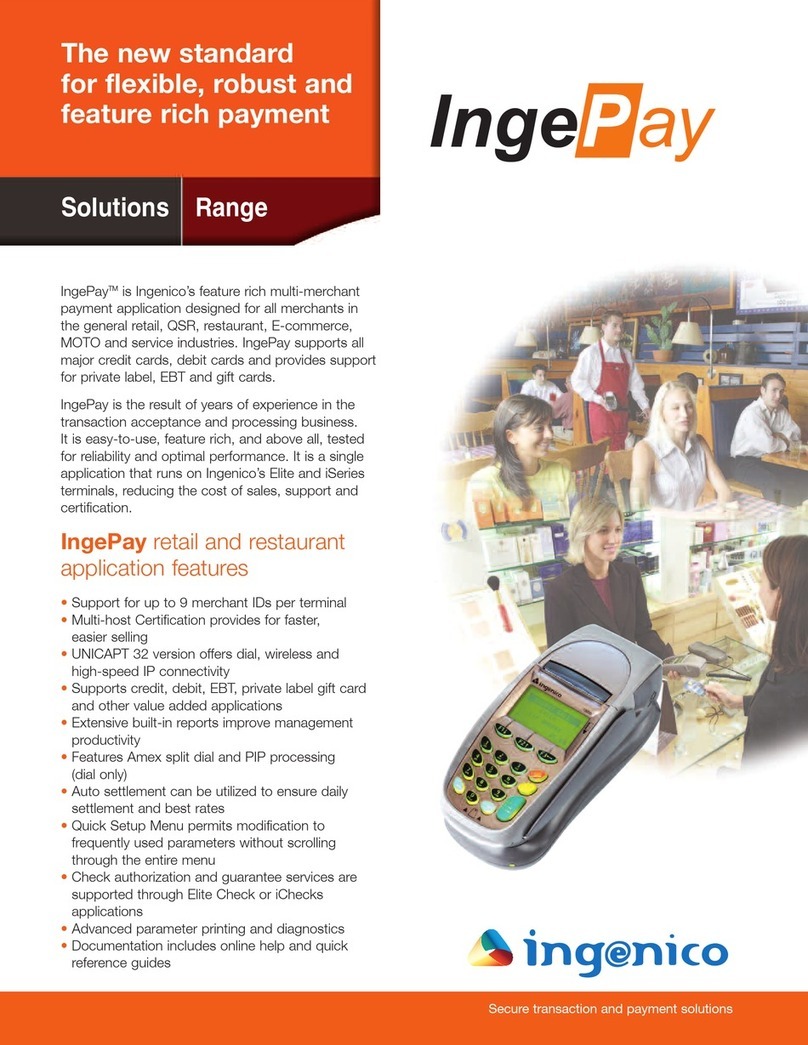Ingenico IngePay Specification sheet Ingenico IngePay Specification sheet
