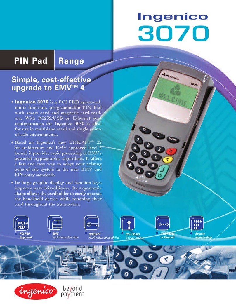 Ingenico i3070 Specifications