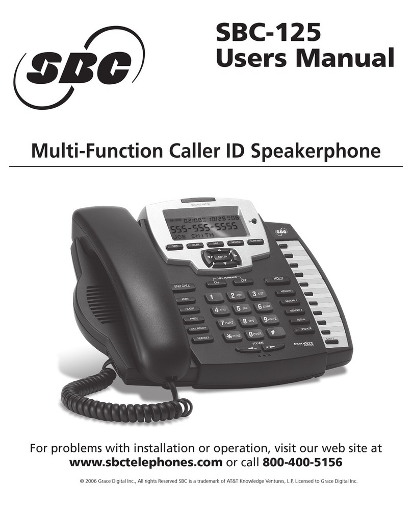 SBC SBC-125 user manual