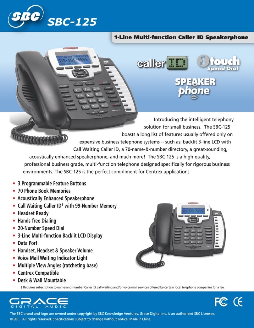 SBC SBC-125 User manual