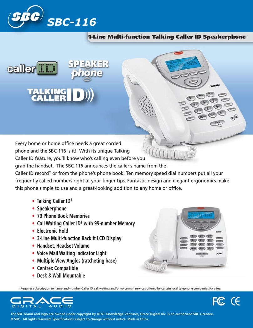 SBC SBC-116 User manual