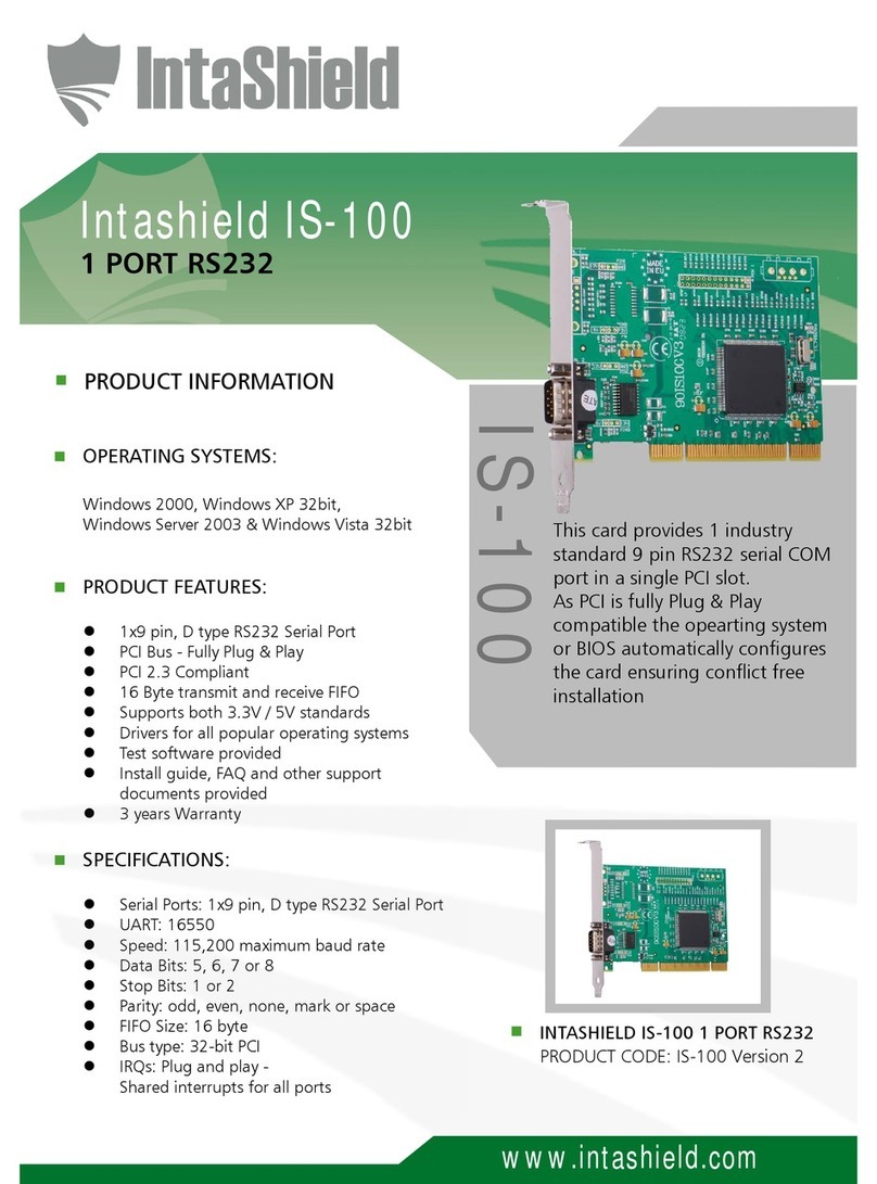 Intashield IS-100 Specifications