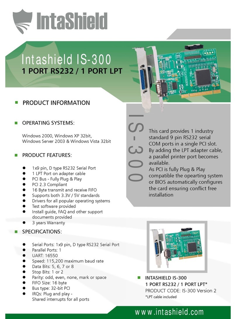 Intashield IS-300 User manual