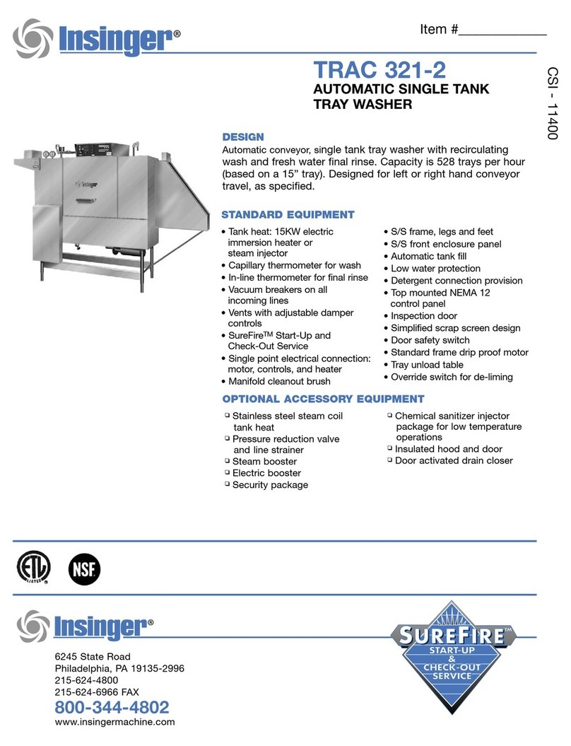 Insinger TRAC 321-2 SERIES User manual