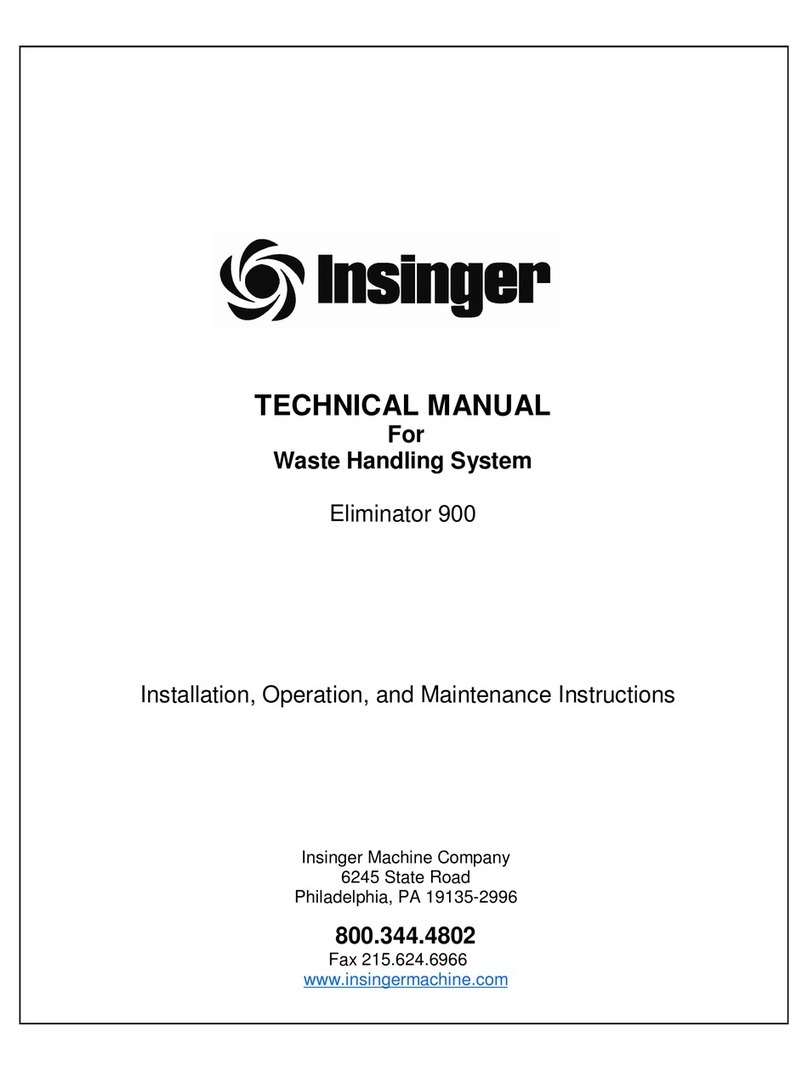 Insinger Eliminator 900 Technical manual
