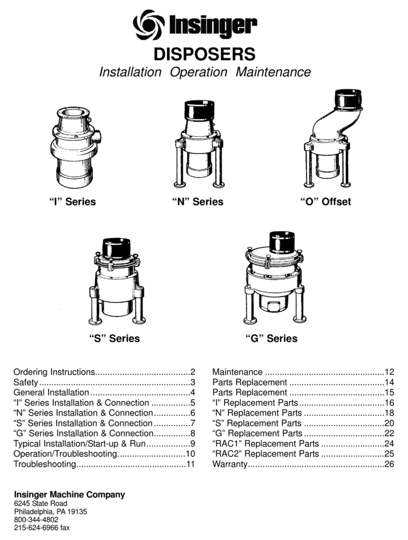 Insinger G-15 Owner's manual
