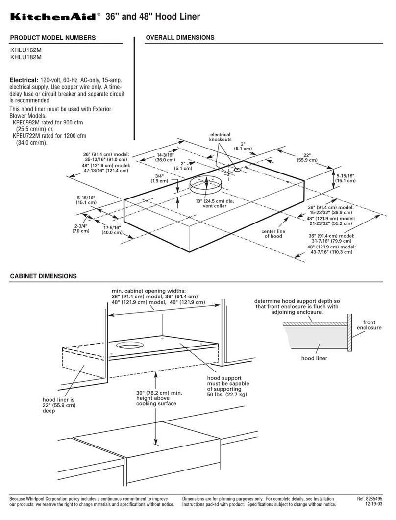 KitchenAid KHLU162MSS User instructions
