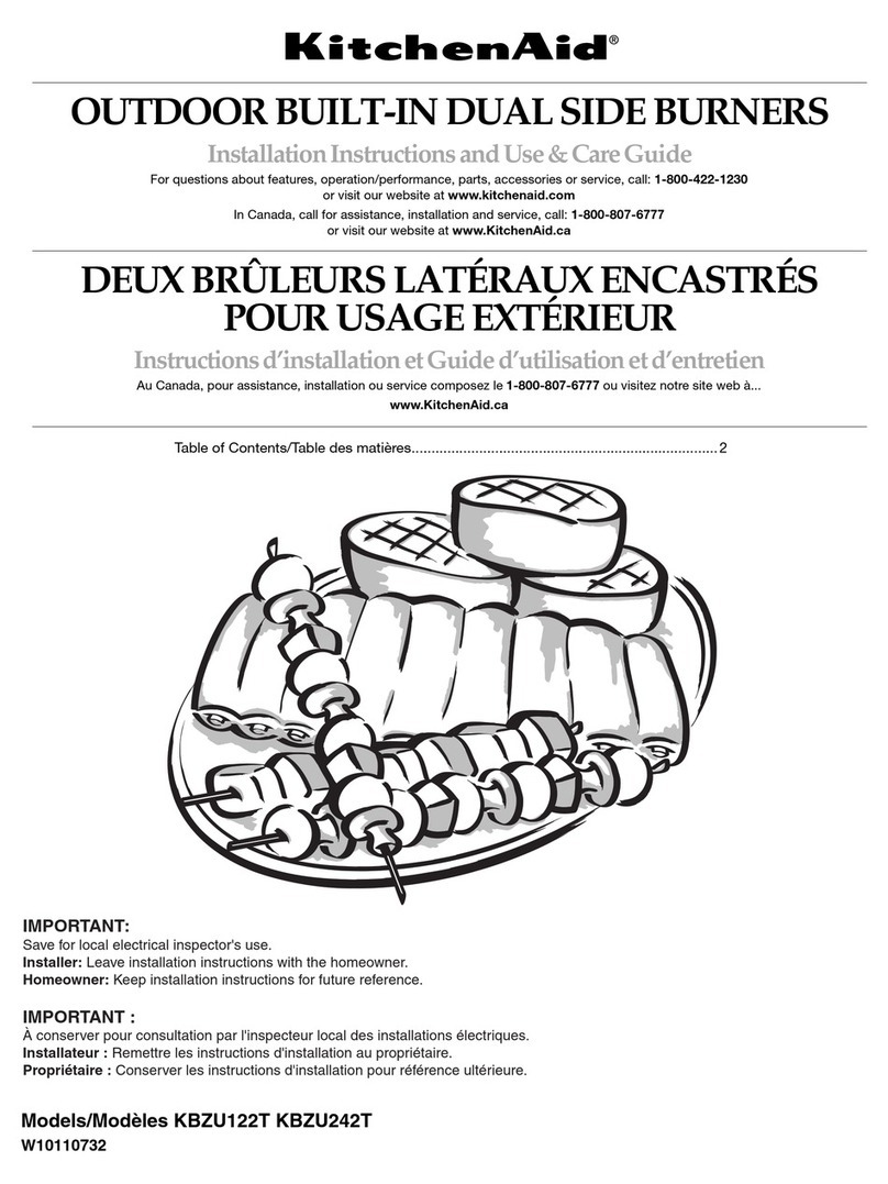 KitchenAid KBZU122T Installation Instructions and Use & Care Guide KitchenAid KBZU122T Installation Instructions and Use & Care Guide