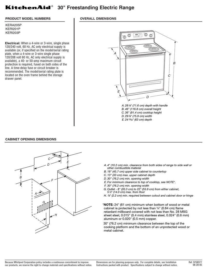 KitchenAid Architect Series KERA205P User instructions