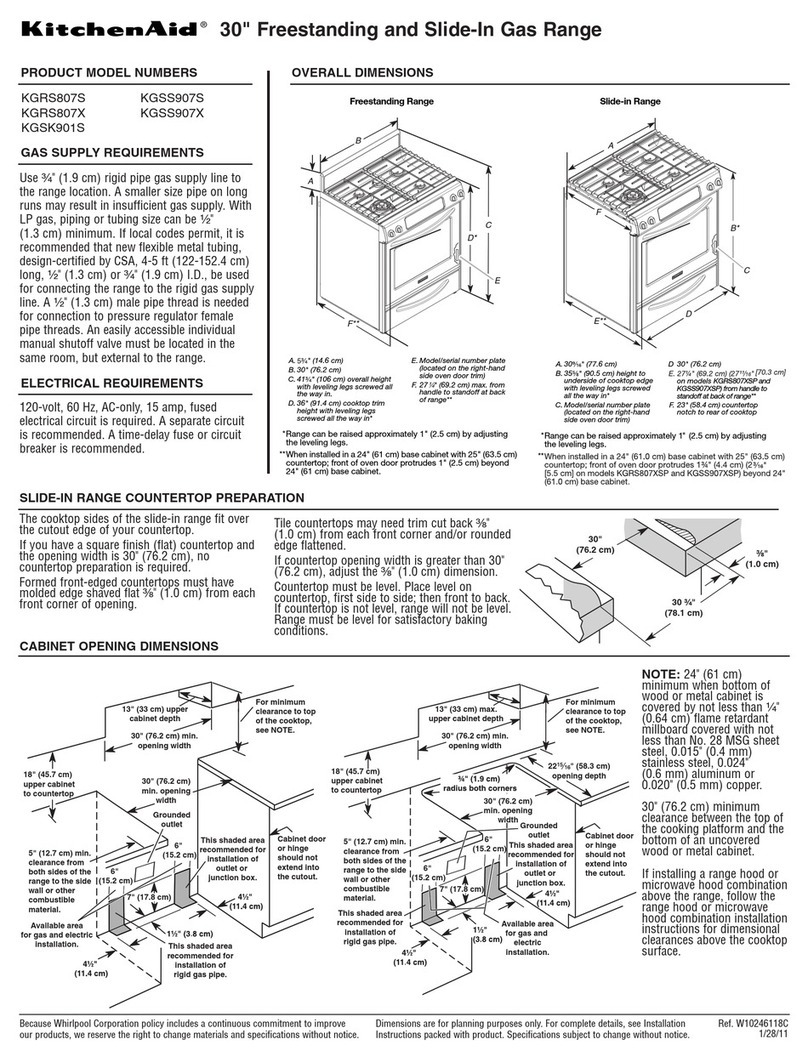 KitchenAid Architect Series II KGRS807S User guide