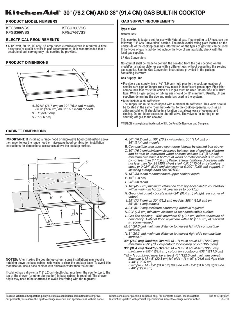 KitchenAid Architect Series II KFGS306VSS User instructions