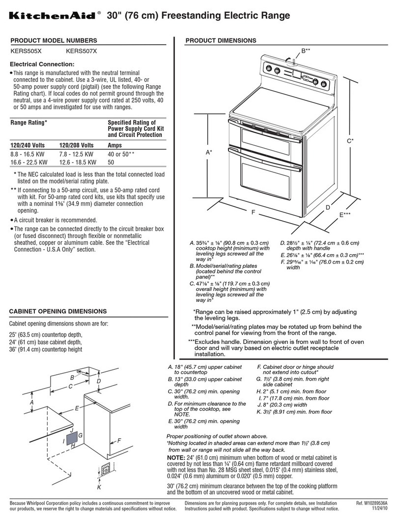 KitchenAid Architect Series II KERS505X User instructions