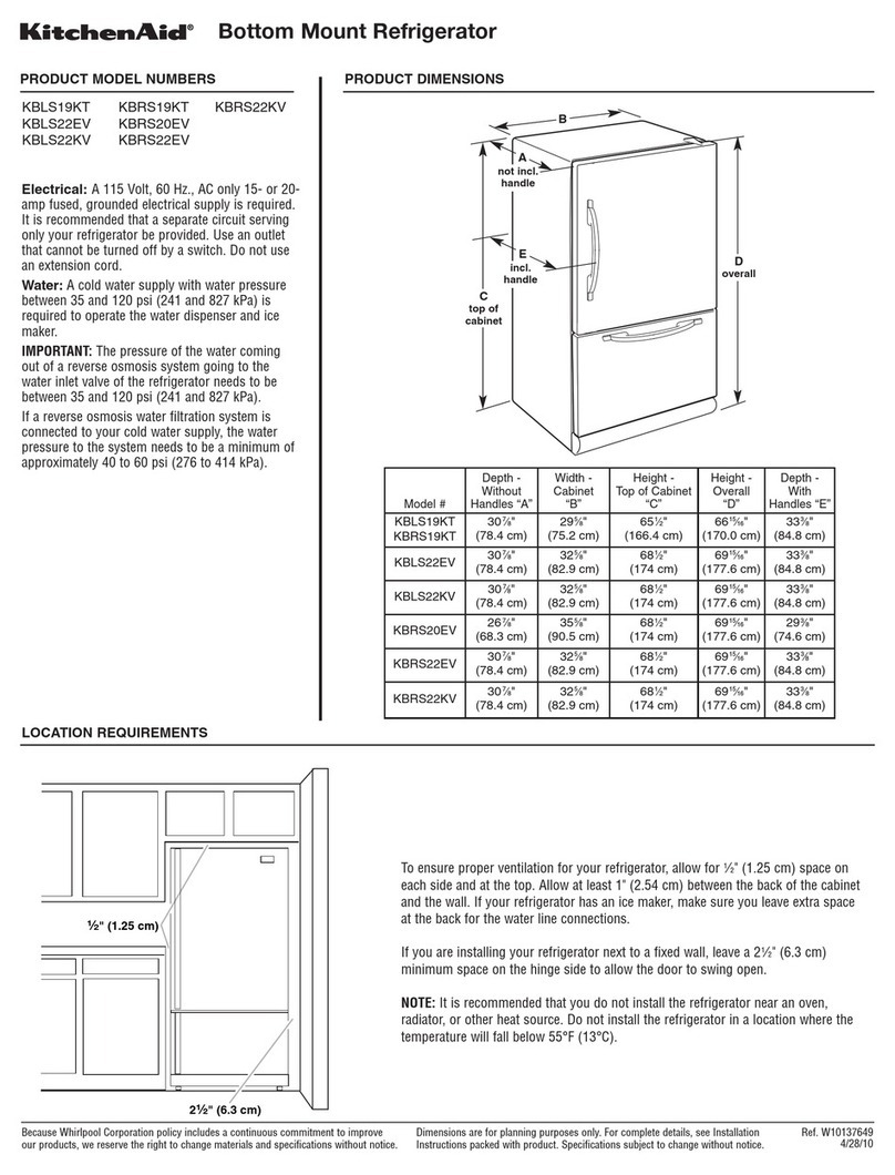 KitchenAid KBLS19KTMS User instructions