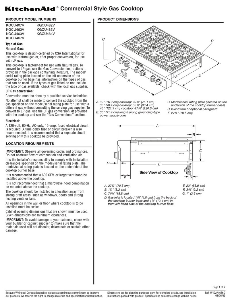 KitchenAid KGCU462VSS Parts list manual